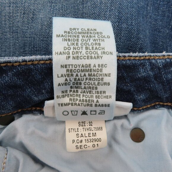 Joes Jeans Womens 32 The Icon Mid Rise Skinny Ankle Raw Hem Blue Denim Jeans - Picture 10 of 12